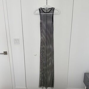 Zara Black Mesh Maxi Dress